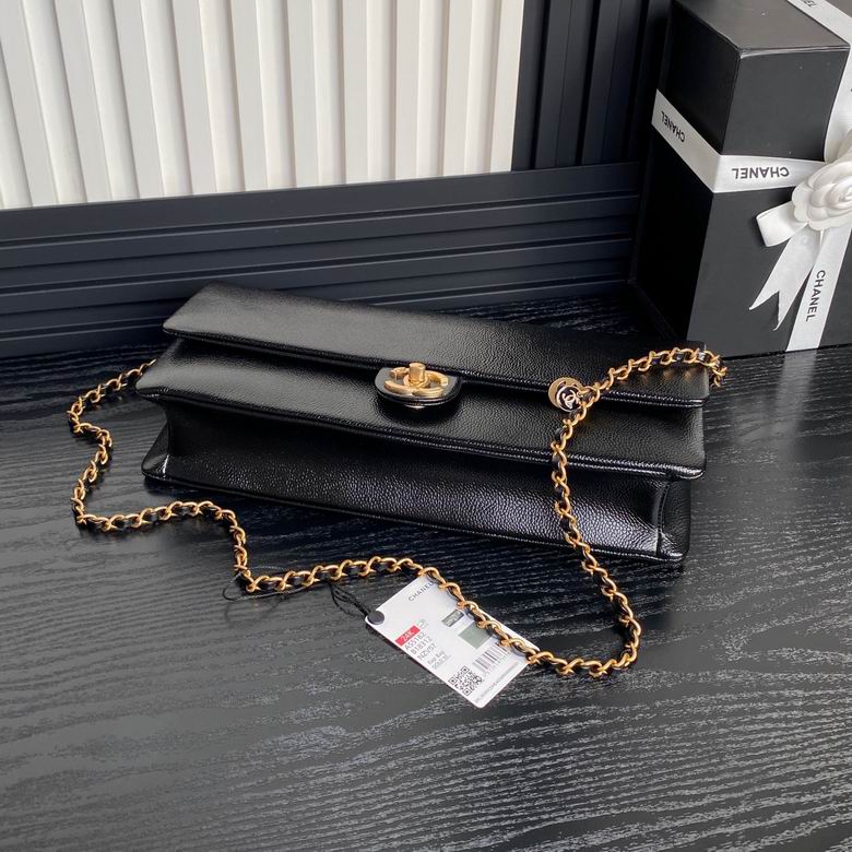 Chanel Inspired Handbags, AA+ Quality 100% Genuine Leather Classic Flap Medium Quilted Lambskin Black Gold, 18X 1 1X 5cm BL 4 Colour for chanel hand bag