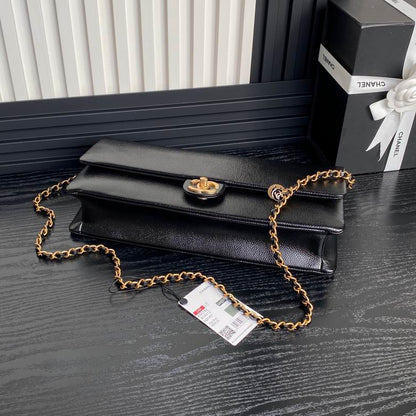 Chanel Inspired Handbags, AA+ Quality 100% Genuine Leather Classic Flap Medium Quilted Lambskin Black Gold, 18X 1 1X 5cm BL 4 Colour for chanel hand bag