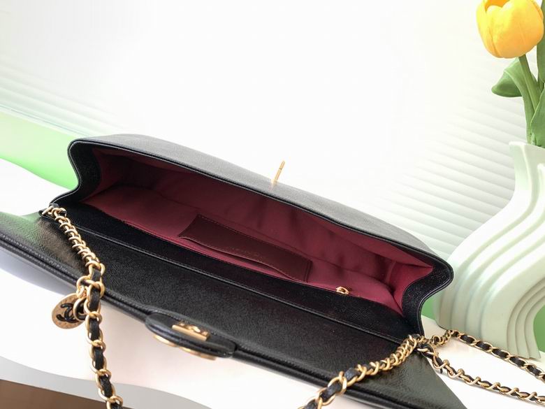 Chanel Inspired Handbags, AA+ Quality 100% Genuine Leather Classic Flap Medium Quilted Lambskin Black Gold, 18X 1 1X 5cm BL 4 Colour for chanel hand bag