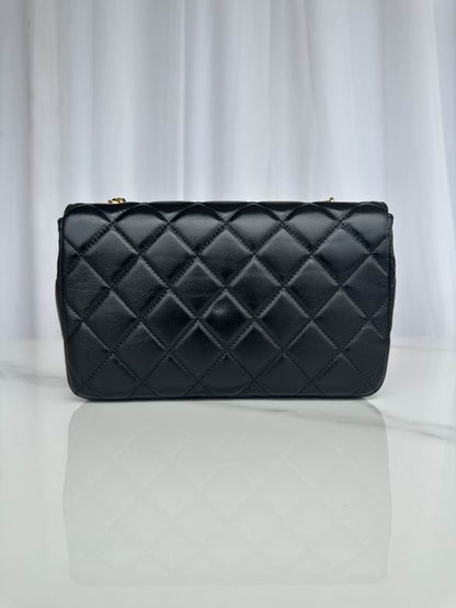 Chanel Handbags, AA+ Quality 100% Genuine Leather Classic Flap Medium Quilted Lambskin Black Gold, 18X 1 1X 5cm BL 4 Colour for chanel hand bag