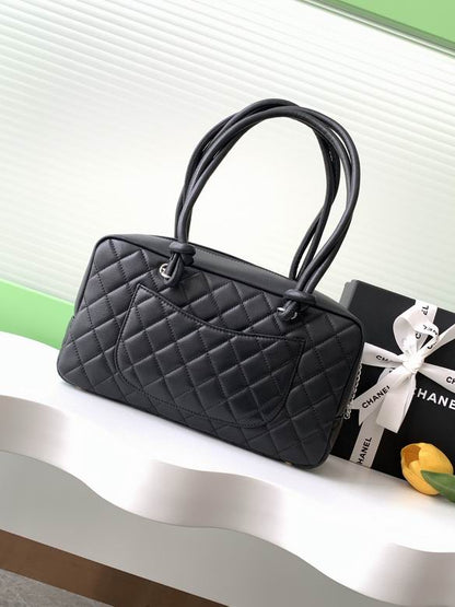 Chanel Inspired Handbags, AA+ Quality 100% Genuine Leather Classic Flap Medium Quilted Lambskin Black Gold, 15X 27X 10cm BL 4 Colour for chanel hand bag