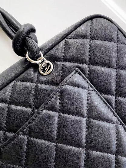 Chanel Inspired Handbags, AA+ Quality 100% Genuine Leather Classic Flap Medium Quilted Lambskin Black Gold, 15X 27X 10cm BL 4 Colour for chanel hand bag