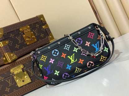 Louis Vuitton Handbags, AA+ Quality 100% Genuine Leather Classic Flap Medium Quilted Lambskin Black Gold, 18X 1 1X 5cm BL 4 Colour