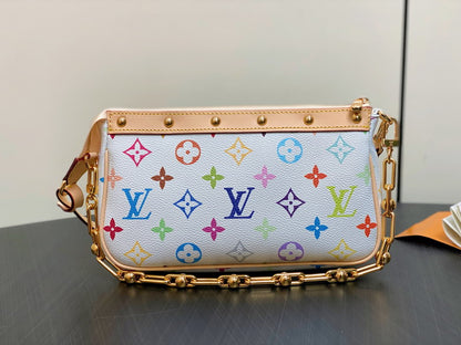 Louis Vuitton Handbags, AA+ Quality 100% Genuine Leather Classic Flap Medium Quilted Lambskin Black Gold, 18X 1 1X 5cm BL 4 Colour
