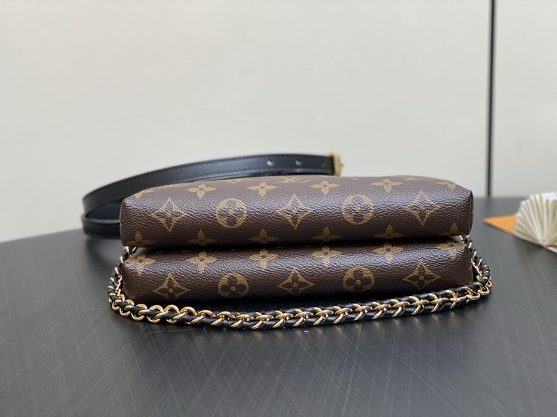 Louis Vuitton Inspired Handbags, AA+ Quality 100% Genuine Leather Classic Flap Medium Quilted Lambskin Black Gold, 18X 1 1X 5cm BL 4 Colour