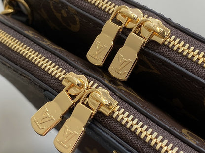Louis Vuitton Inspired Handbags, AA+ Quality 100% Genuine Leather Classic Flap Medium Quilted Lambskin Black Gold, 18X 1 1X 5cm BL 4 Colour