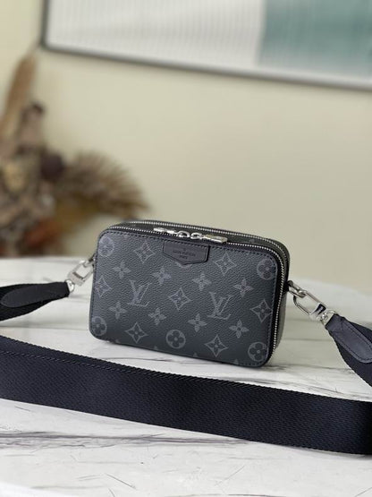 Louis vuitton Inspired Handbags, AA+ Quality 100% Genuine Leather Classic Flap Medium Quilted Lambskin Black Gold, 18X 1 1X 5cm BL 4 Colour