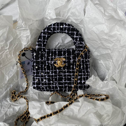 Chanel Inspired Handbags, AA+ Quality 100% Genuine Leather Classic Flap Medium Quilted Lambskin Black Gold, 12cm BL 1 Colour for chanel hand bag