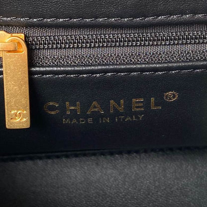 Chanel Inspired Handbags, AA+ Quality 100% Genuine Leather Classic Flap Medium Quilted Lambskin Black Gold, 19X 13X 7cm BL 1 Colour for chanel hand bag