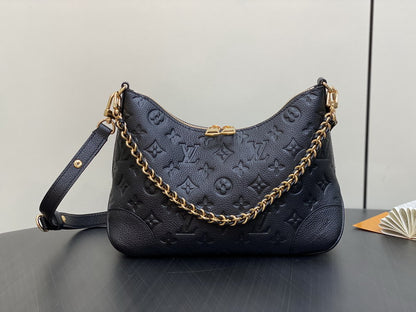 Inspired Handbags, AA+ Quality 100% Genuine Leather Classic Flap Medium Quilted Lambskin Black Gold, 18X 1 1X 5cm BL 4 Colour