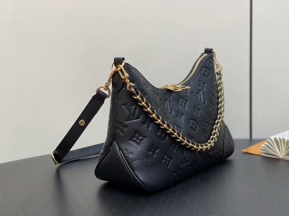 Inspired Handbags, AA+ Quality 100% Genuine Leather Classic Flap Medium Quilted Lambskin Black Gold, 18X 1 1X 5cm BL 4 Colour