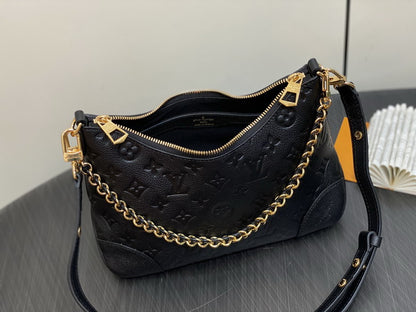 Inspired Handbags, AA+ Quality 100% Genuine Leather Classic Flap Medium Quilted Lambskin Black Gold, 18X 1 1X 5cm BL 4 Colour