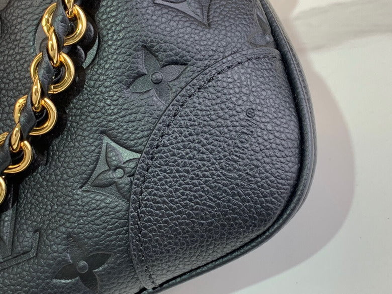 Inspired Handbags, AA+ Quality 100% Genuine Leather Classic Flap Medium Quilted Lambskin Black Gold, 18X 1 1X 5cm BL 4 Colour