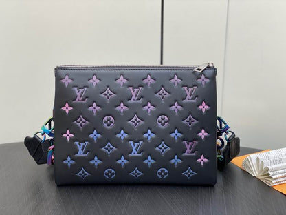 Inspired Handbags, AA+ Quality 100% Genuine Leather Classic Flap Medium Quilted Lambskin Black Gold, 18X 1 1X 5cm BL 4 Colour