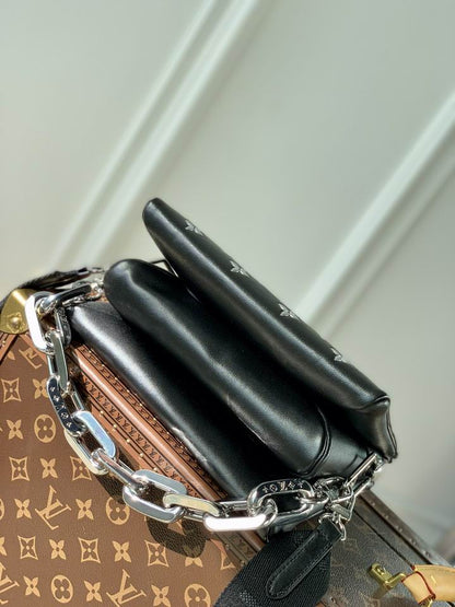 Inspired Handbags, AA+ Quality 100% Genuine Leather Classic Flap Medium Quilted Lambskin Black Gold, 18X 1 1X 5cm BL 4 Colour