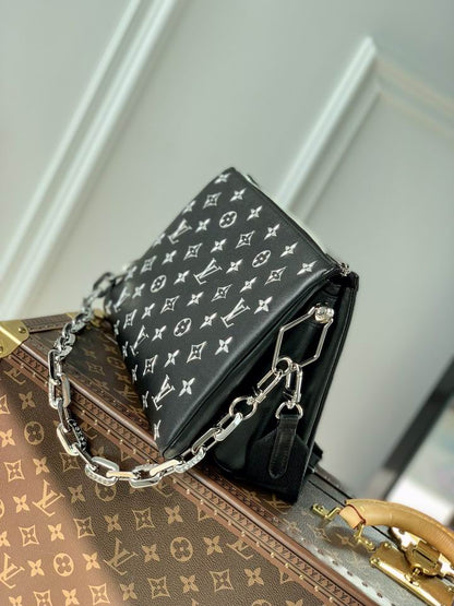 Inspired Handbags, AA+ Quality 100% Genuine Leather Classic Flap Medium Quilted Lambskin Black Gold, 18X 1 1X 5cm BL 4 Colour