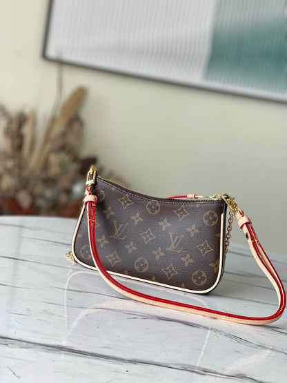 Inspired Handbags, AA+ Quality 100% Genuine Leather Classic Flap Medium Quilted Lambskin Black Gold, 18X 1 1X 5cm BL 4 Colour