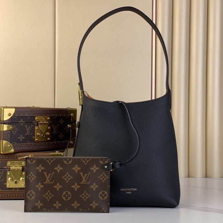 Inspired Handbags, AA+ Quality 100% Genuine Leather Classic Flap Medium Quilted Lambskin Black Gold, 18X 1 1X 5cm BL 4 Colour