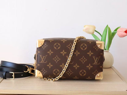 louis vuitton Inspired Handbags, AA+ Quality 100% Genuine Leather Classic Flap Medium Quilted Lambskin Black Gold, 18X 1 1X 5cm BL 4 Colour