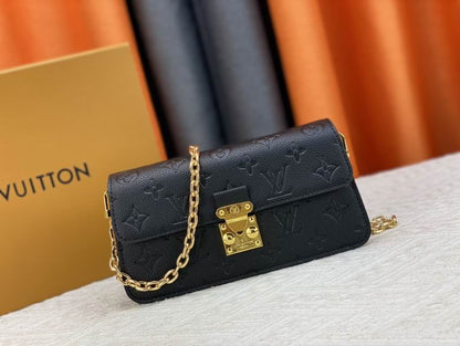 Louis Vuitton Handbags, AA+ Quality 100% Genuine Leather Classic Flap Medium Quilted Lambskin Black Gold, 18X 1 1X 5cm BL 4 Colour