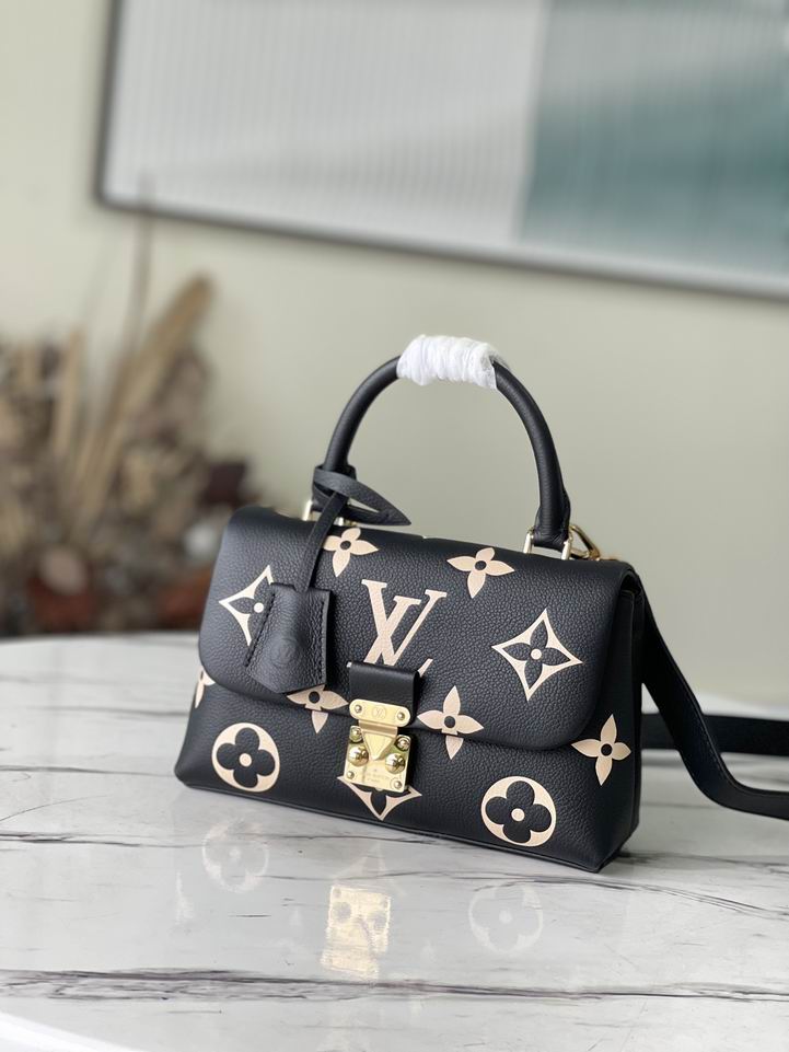Louis vuitton Handbags, AA+ Quality 100% Genuine Leather Classic Flap Medium Quilted Lambskin Black Gold, 18X 1 1X 5cm BL 4 Colour