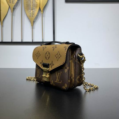 Louis Vuitton Handbags, AA+ Quality 100% Genuine Leather Classic Flap Medium Quilted Lambskin Black Gold, 18X 1 1X 5cm BL 4 Colour