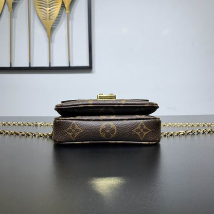 Louis Vuitton Handbags, AA+ Quality 100% Genuine Leather Classic Flap Medium Quilted Lambskin Black Gold, 18X 1 1X 5cm BL 4 Colour