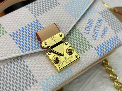 Louis Vuitton Handbags, AA+ Quality 100% Genuine Leather Classic Flap Medium Quilted Lambskin Black Gold, 18X 1 1X 5cm BL 4 Colour