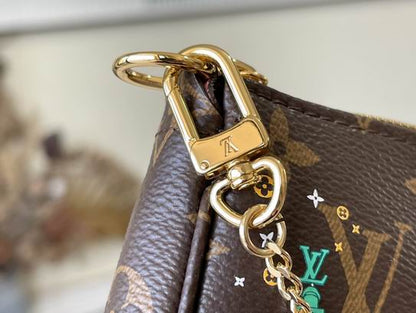 Louis Vuitton Handbags, AA+ Quality 100% Genuine Leather Classic Flap Medium Quilted Lambskin Black Gold, 18X 1 1X 5cm BL 4 Colour